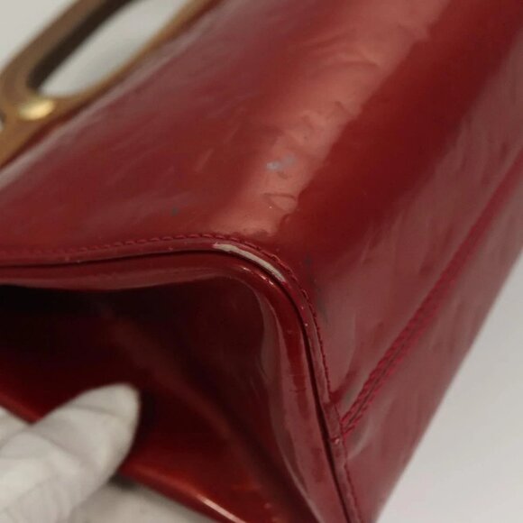 LOUIS VUITTON Vernis Roxbury Drive Hand Bag 2way Red M91987 LV Auth bs28210 - Picture 13 of 16
